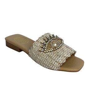 Flat Sandal with Eye Crystal Detail SWEET LOVE 2330